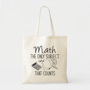 Bolso De Tela Matemáticas, el único sujeto que cuenta