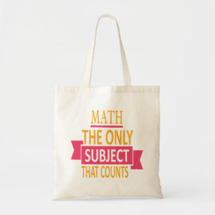 Bolso De Tela Matemáticas. El único tema que cuenta. Chiste de