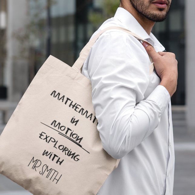 Bolso De Tela Matemáticas en movimiento profesor de matemáticas  (Shop now and inspire mathematical exploration like never before!)
