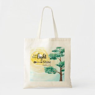Bolso De Tela Mateo 5:16 Deja que tu luz brille Biblia Cristiana