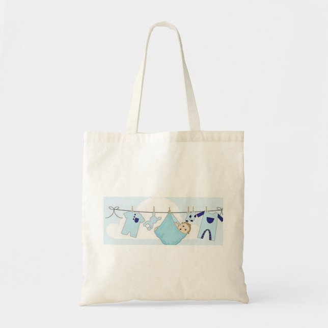 BOLSO DE TELA MATERIA DEL BEBÉ SHOWER/PARTY (Frente)