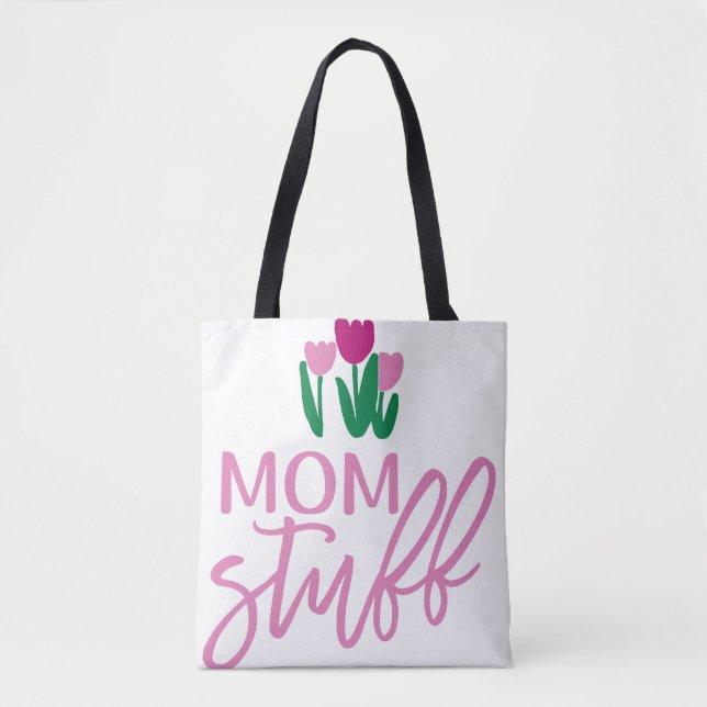 Bolso De Tela material de mamá Chica personalizado Tote Bag (Anverso)
