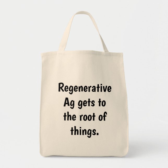 Bolso De Tela Material natural "Ag regenerativo llega a ..." (Frente)