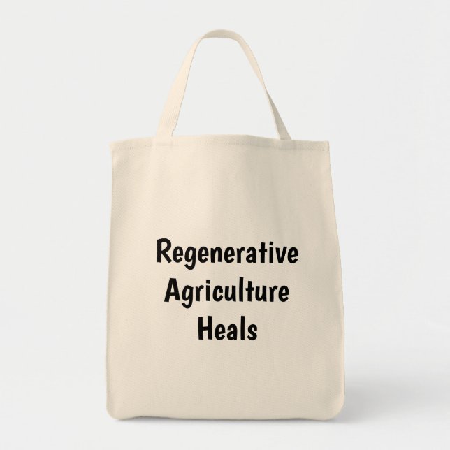 Bolso De Tela Material natural "Cursos de agricultura regenerati (Frente)