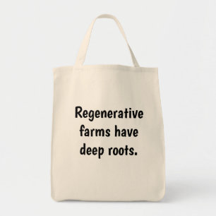 Bolso De Tela Material natural "Las granjas regenerativas tienen