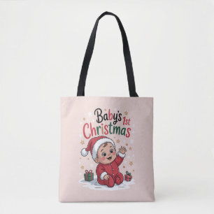 Bolso De Tela Maternidad El primer Navidad del bebé Anuncio de e