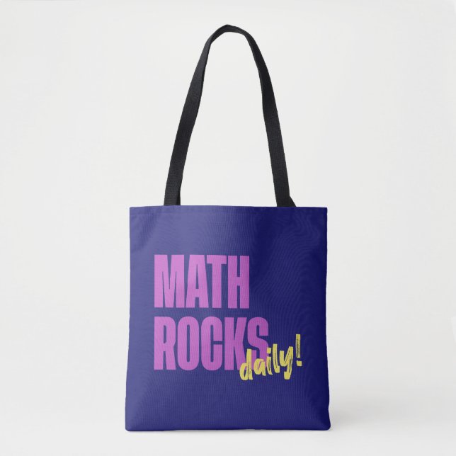 Bolso De Tela Math Rocks Daily Teacher (Anverso)