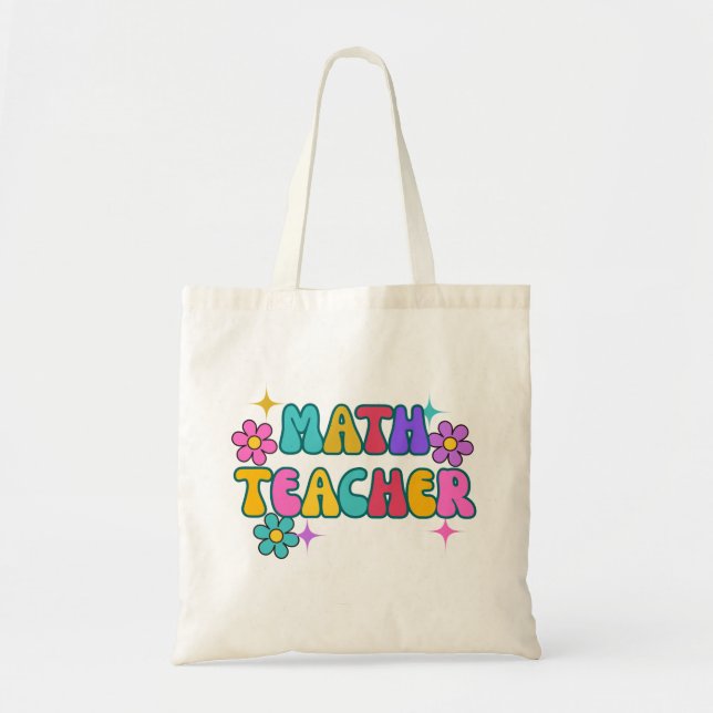 Bolso De Tela Math Teacher Tote Bag – Smart, Stylish, and Essent (Frente)