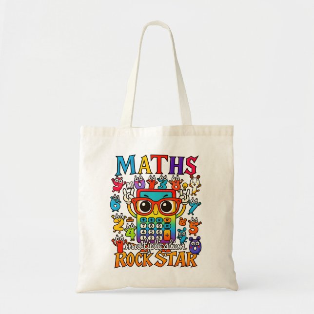 Bolso De Tela Maths Rock Star Number Day Tote Bag (Frente)