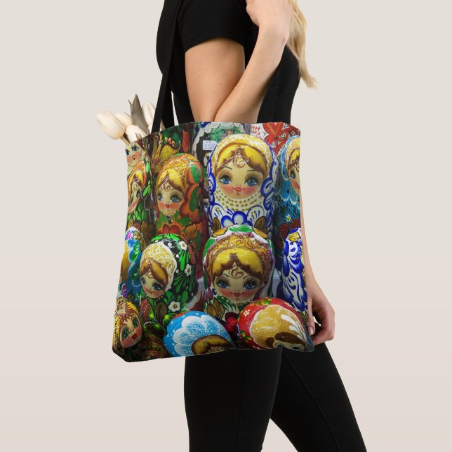 Bolso De Tela Matryoshka Dolls Souvenir Kiosk Foto de viaje (Detalle)