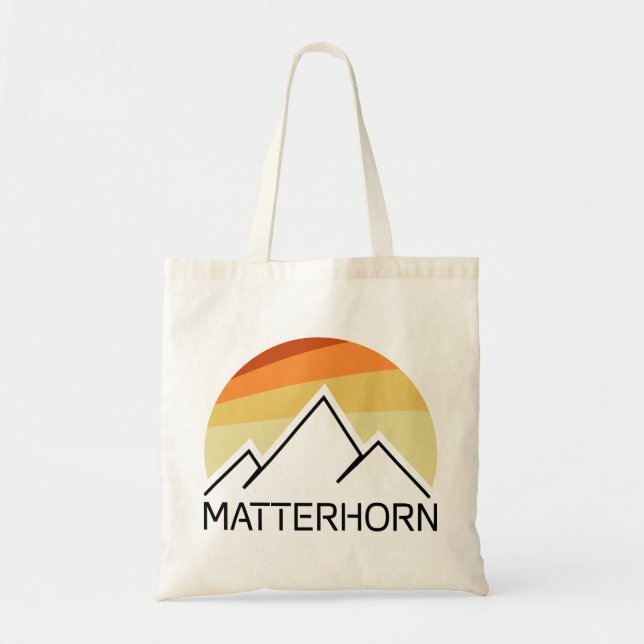 Bolso De Tela Matterhorn Suiza Italia Retro (Frente)