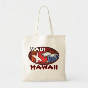 Bolso De Tela Maui Hawaii surf ondas arte beach bag
