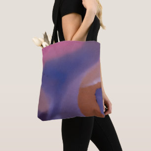 Bolso De Tela “Mauve Mirage Flow” – Abstracto Rosa Azul Meloco