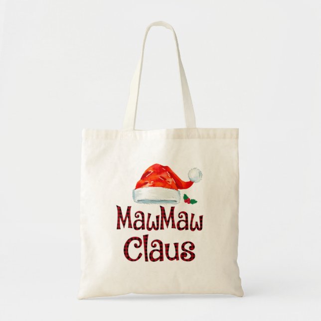Bolso De Tela Mawmaw Claus Tee Navidades Familia Pajama (Frente)