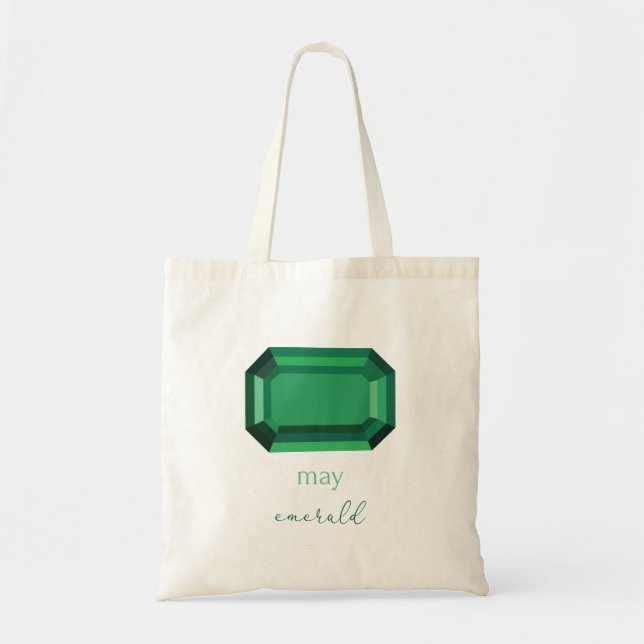 Bolso De Tela May Birthstone Emerald (Frente)