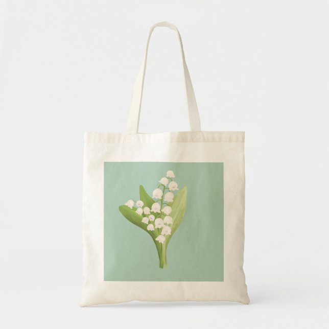 Bolso De Tela May Lily del Valle Floral Bouquet (Frente)