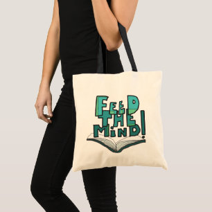 Bolso De Tela MAZIPOODLES Alimenta La Mente 066