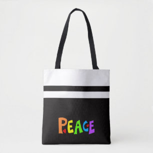 Bolso De Tela MAZIPOODLES Paz Arcoíris 3