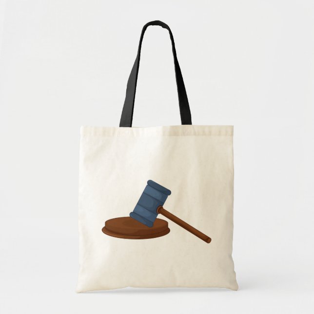 Bolso De Tela Mazo de juez de madera tribunal (Frente)