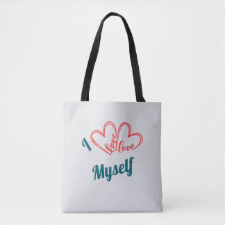 Bolso De Tela Me amo a mí mismo - Botón de autocuidado