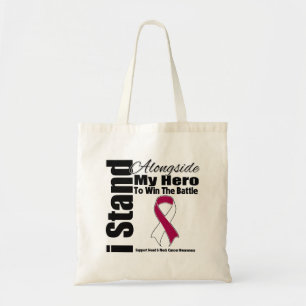 Bolso De Tela Me coloco junto a mi cáncer de cabeza y cuello de
