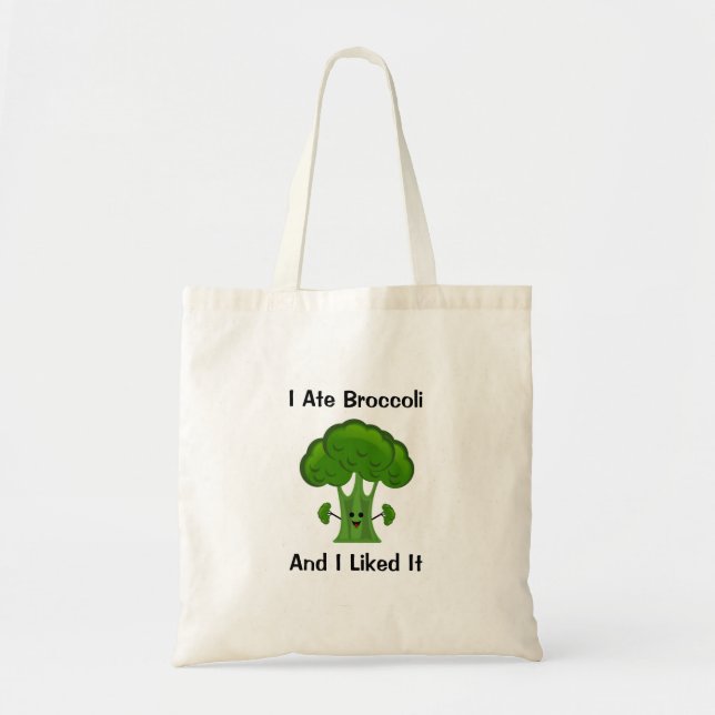 Bolso De Tela Me comí brócoli y me gustó (Frente)