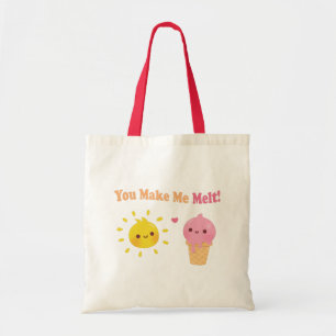Bolso De Tela Me Derrites, Sol Cute y Helado