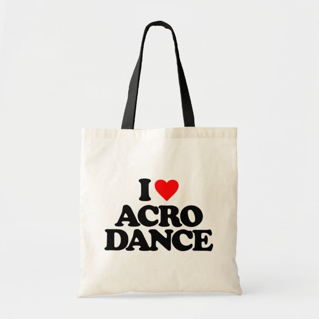 BOLSO DE TELA ME ENCANTA ACRO DANCE (Frente)