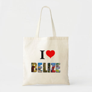 Bolso De Tela Me encanta Belice Heart Tropical Beach Travel Foto