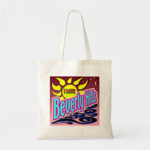 Bolso De Tela "Me encanta Beverly Hills" Noche Sunshine" Bolsa!