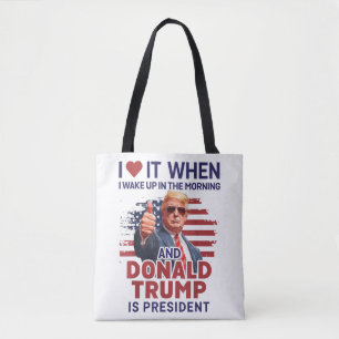 Bolso De Tela Me Encanta Cuando Me Despierto Y Trump Es El Presi
