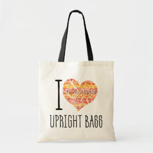 Bolso De Tela Me encanta el corazón del Naranja del trasero dere