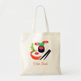 Bolso De Tela Me encanta el diseño de sushi