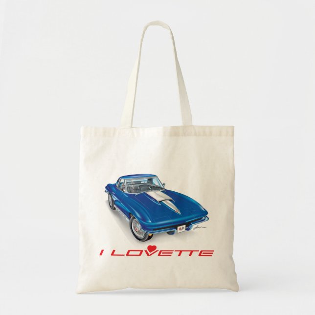 BOLSO DE TELA ME ENCANTA EL DISEÑO ÚNICO DE COCHES (Frente)