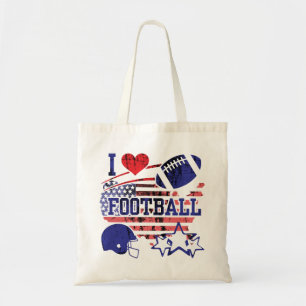 Bolso De Tela Me encanta el fútbol (fútbol americano)