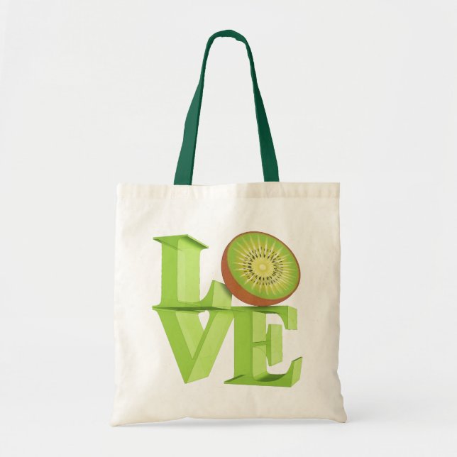 Bolso De Tela ME ENCANTA EL KIWI (Kiwi Fruits/Kiwi Berry) (Frente)