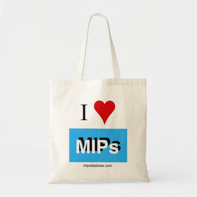 Bolso De Tela Me encanta el logo de la base de datos de maletas  (Frente)