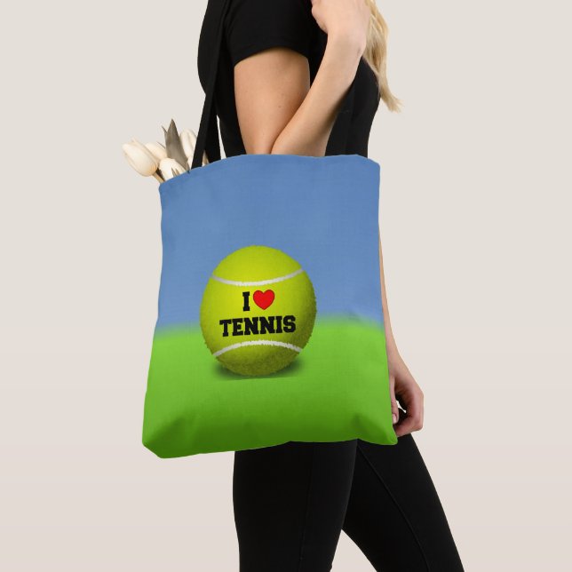 Bolso De Tela Me encanta el tenis (Detalle)