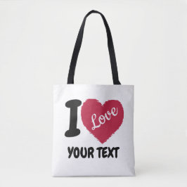 Bolso De Tela Me encanta el texto de Personalizable que me encan