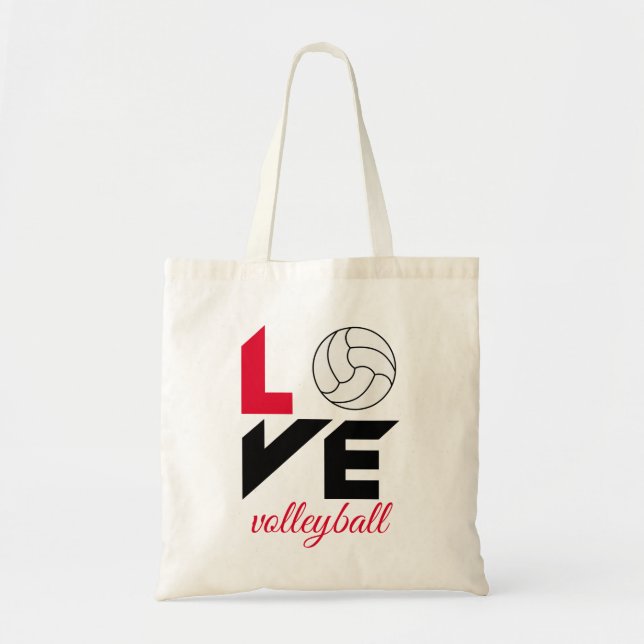Bolso De Tela Me encanta el voleibol (Frente)