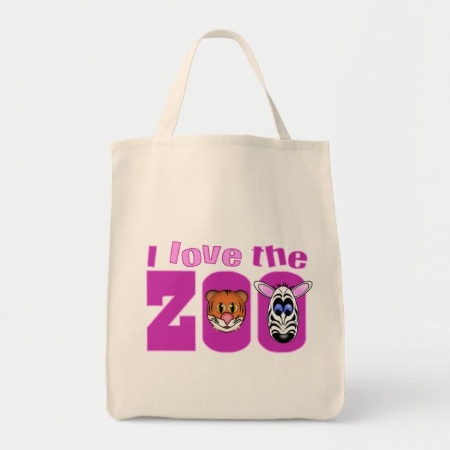 Bolso De Tela Me encanta el zoológico (Frente)