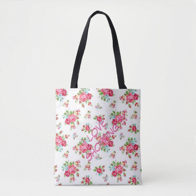 Bolso De Tela Me encanta ir de compras (Anverso)