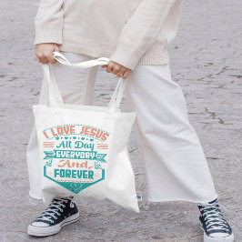 Bolso De Tela Me Encanta Jesus Faith Christian Tote Bag