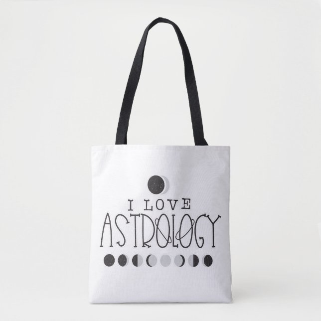 Bolso De Tela Me encanta la Astrología Fases de Sol y Luna (Anverso)