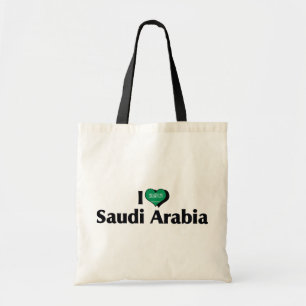 Bolso De Tela Me encanta la bandera de Arabia Saudita