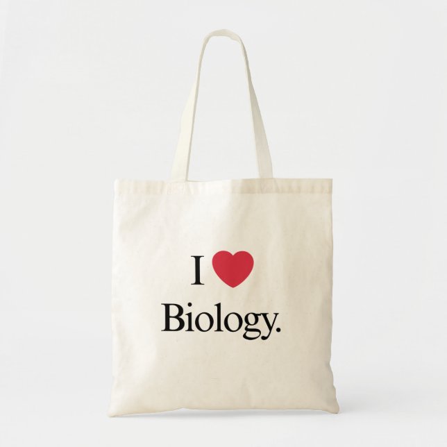 Bolso De Tela Me encanta la biología (Frente)