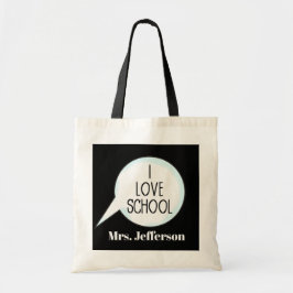 Bolso De Tela Me encanta la burbuja del discurso de la escuela a