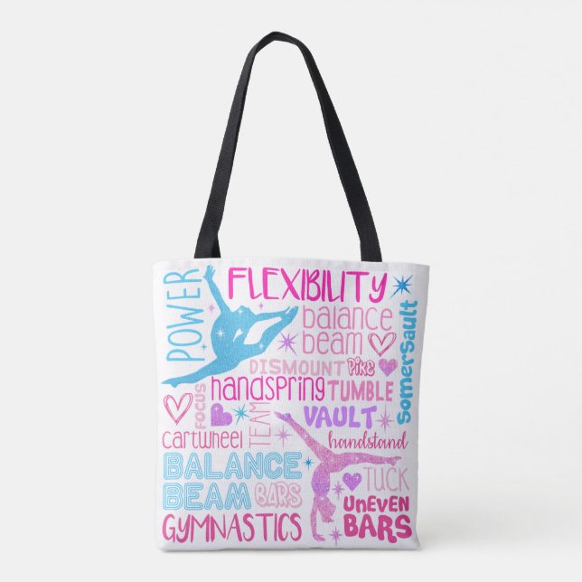 Bolso De Tela Me encanta la gimnasia (Reverso)