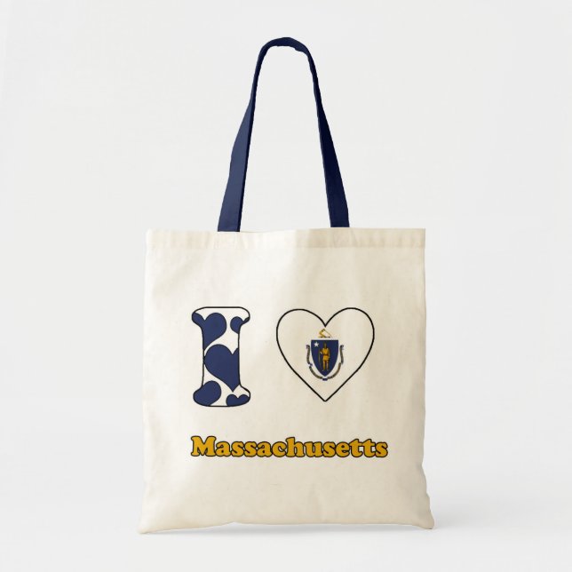 Bolso De Tela Me encanta Massachusetts (Frente)