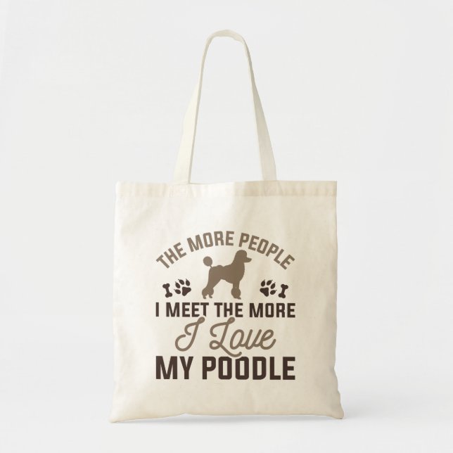 Bolso De Tela Me encanta mi caniche (Frente)